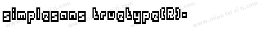 simplesans truetype(R)字体转换